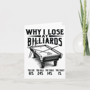 Funny Billiards Warum ich bei Snooker Billiard Poo Karte