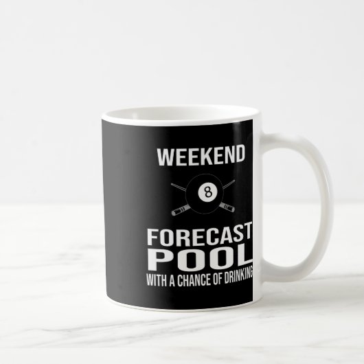 Funny Billiards Wochenendprognose Kaffeetasse (Rechts)