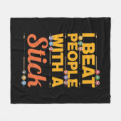 Funny billiards word art stick fleecedecke (Vorderseite (Horizontal))