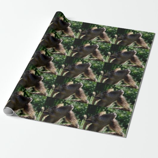 Funny Billy Goat Portrait Geschenkpapier (Ungerollt)