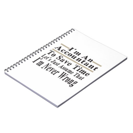 Funny bin ein Buchhalter, um Zeit Retten Lasse nur Notizblock (Linke Seite)