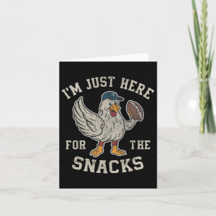Funny bin ich gerade hier für die Snacks Football  Karte