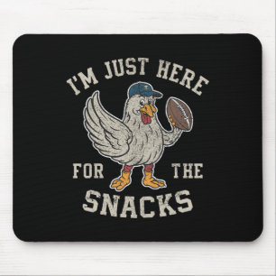 Funny bin ich gerade hier für die Snacks Football Mousepad