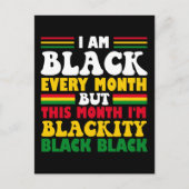 Funny bin ich jeden Monat schwarz, aber in diesem  Postkarte (Vorderseite)