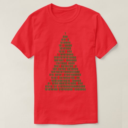 Funny Binary Christmas Tree Computer Programmers a T-Shirt (Design vorne)