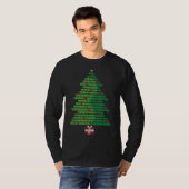 Funny Binary Christmas Tree Computer Programmers a T-Shirt (Vorne ganz)