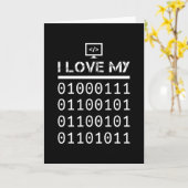 Funny Binary Code Geek Programmier-Geschenk Karte (Gelbe Blume)
