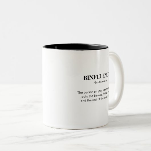 Funny Binfluencer Definition Humore Bedeutung Zweifarbige Tasse (VorderseiteRechts)