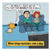 Funny Binge Watchers und ihr Hund