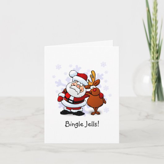 Funny Bingle Jells Christmas Holiday Card Feiertagskarte (Vorderseite)