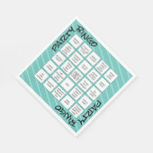 Funny Bingo Aquamarin Modernes Party Serviette (Ecke)