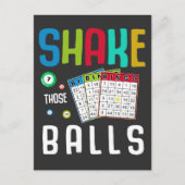 Funny Bingo Ball Lover und Gambling Fan Spaß Postkarte (Vorderseite)