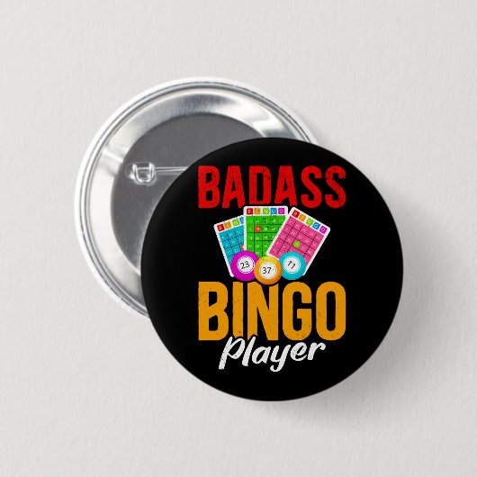 Funny Bingo Balls Sarcastic Bingo Player Button (Vorne & Hinten)