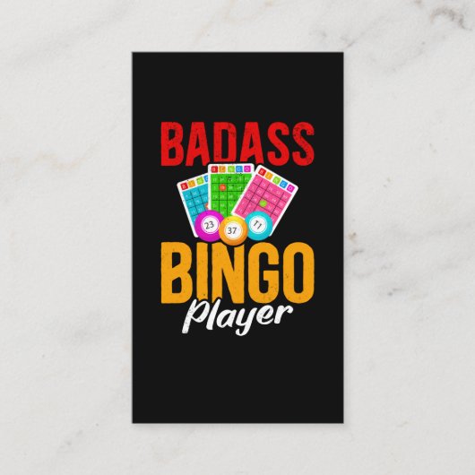 Funny Bingo Balls Sarcastic Bingo Player Visitenkarte (Vorderseite)