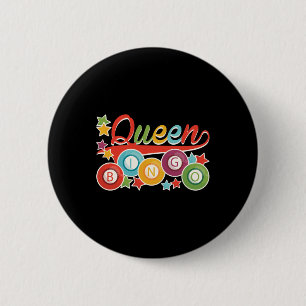 Funny Bingo Girl Bingo Balls Queen Button