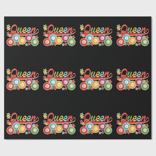 Funny Bingo Girl Bingo Balls Queen Geschenkpapier (Flach)