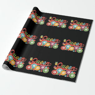 Funny Bingo Girl Bingo Balls Queen Geschenkpapier