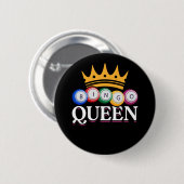 Funny Bingo Girl Bingo Balls Queen Women Button (Vorne & Hinten)