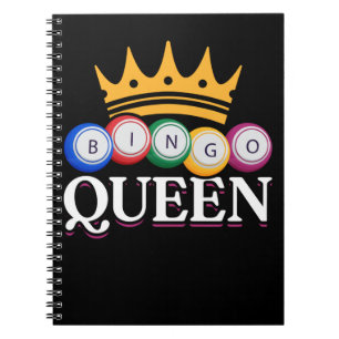 Funny Bingo Girl Bingo Balls Queen Women Notizblock