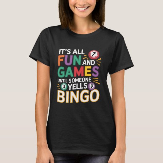 Funny Bingo Lover Design – Bingo Player Gift T-Shirt (Vorderseite)