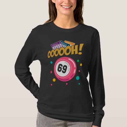 Funny Bingo Player 69 Joke T-Shirt (Vorderseite)