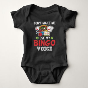 Funny Bingo Player Casino Gambler Bingo Voice Baby Strampler