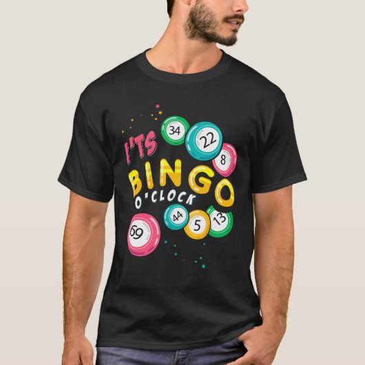 Funny Bingo Player Gambler Spaß T-Shirt (Vorderseite)