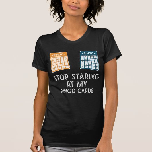 Funny Bingo Player Gambling Spaß T-Shirt (Vorderseite)