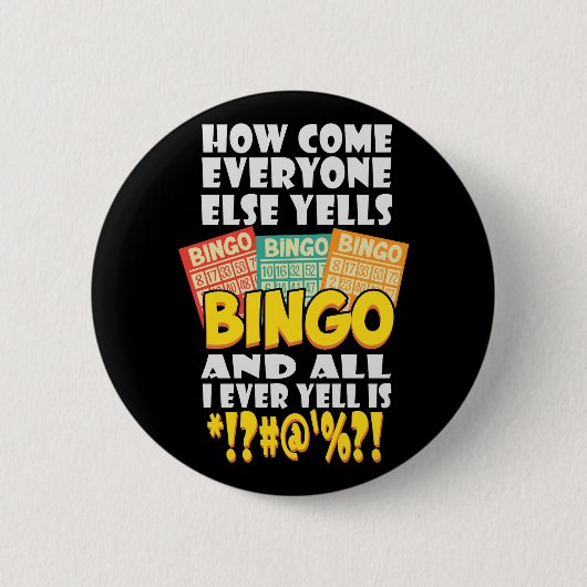 Funny Bingo Player Gift Button (Vorderseite)