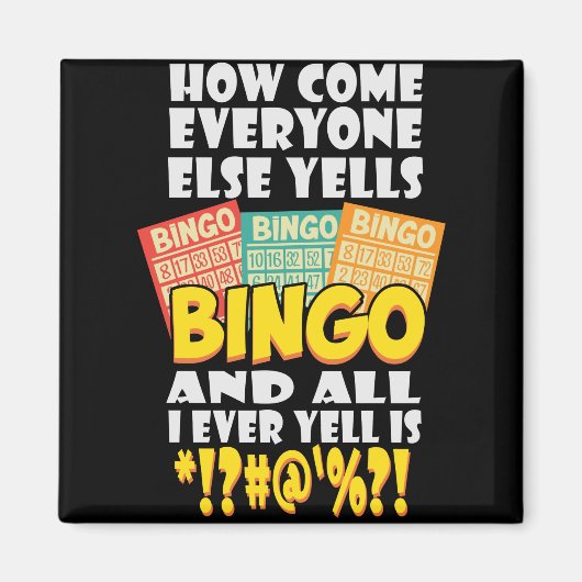 Funny Bingo Player Gift Magnet (Vorne)