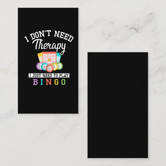 Funny Bingo Player Joke Visitenkarte (Vorne/Hinten)