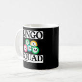 Funny Bingo Squad Sprichwort Bingo Kaffeetasse (Vorderseite Links)
