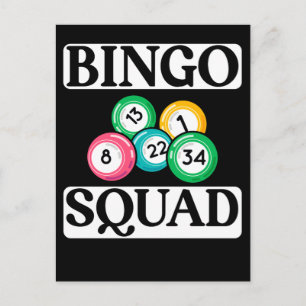 Funny Bingo Squad Sprichwort Bingo Postkarte