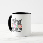 Funny Bingo yelling word art  Tasse (Vorderseite Links)