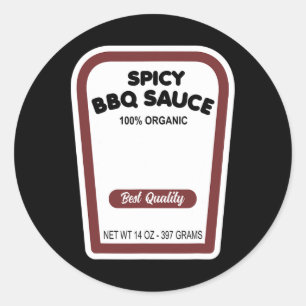 Funny Bio Grillen Sauce Halloween Easy Group Costu Runder Aufkleber