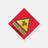 Funny Biogefährdung Warning Sign Thunder_Cove Serviette (Ecke)