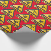 Funny Biogefährdung Warning SignThunder_Cove Geschenkpapier (Ecke)