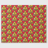 Funny Biogefährdung Warning SignThunder_Cove Geschenkpapier (Flach)