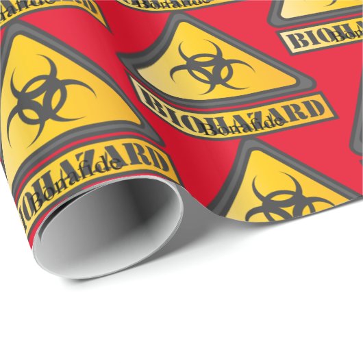 Funny Biogefährdung Warning SignThunder_Cove Geschenkpapier (Rolleneckpunkt)