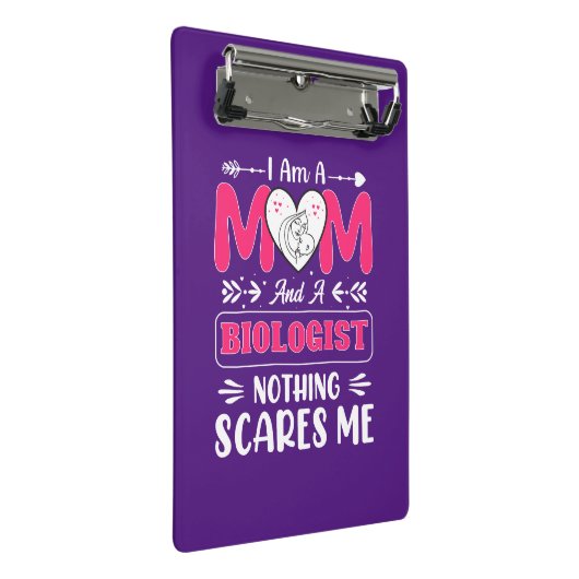 Funny Biologist Mama, Biologe Mama Funny Mini Klemmbrett (Schrägansicht)