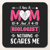 Funny Biologist Mama, Biologe Mama Funny Rechteckiger Pappuntersetzer (Vorderseite)
