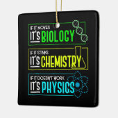 Funny Biology Chemistry Physical Science Nerd Keramikornament (Links)
