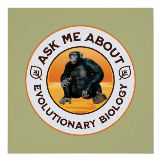 Funny Biology Teacher Evolution Humor Gift Poster (Vorderseite)