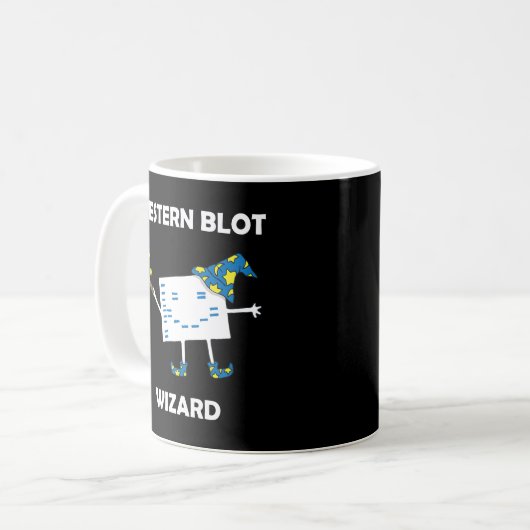 Funny Biology Western Blot Wizard Kaffeetasse (Vorderseite Links)