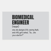 Funny Biomed Definition Sticker (Vorderseite)