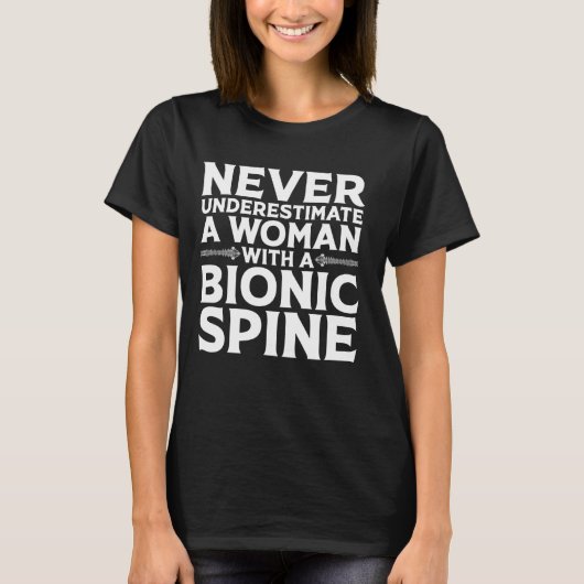 Funny Bionic Spine Operation Erholung Gaben Back S T-Shirt (Vorderseite)