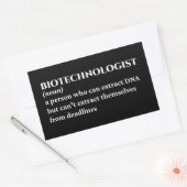 Funny Biotechnologe Definition Rechteckiger Aufkleber (Umschlag)