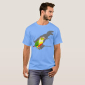 Funny Birb Memes Tre shadow Green Cheeked Conure T-Shirt (Vorne ganz)