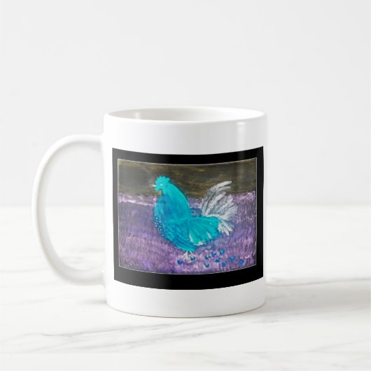 Funny Bird Art Rooster Chicken Kaffeetasse (Links)