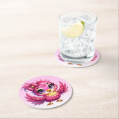 Funny Bird Cartoon Sublimation-56342 Runder Pappuntersetzer (Vor Ort)